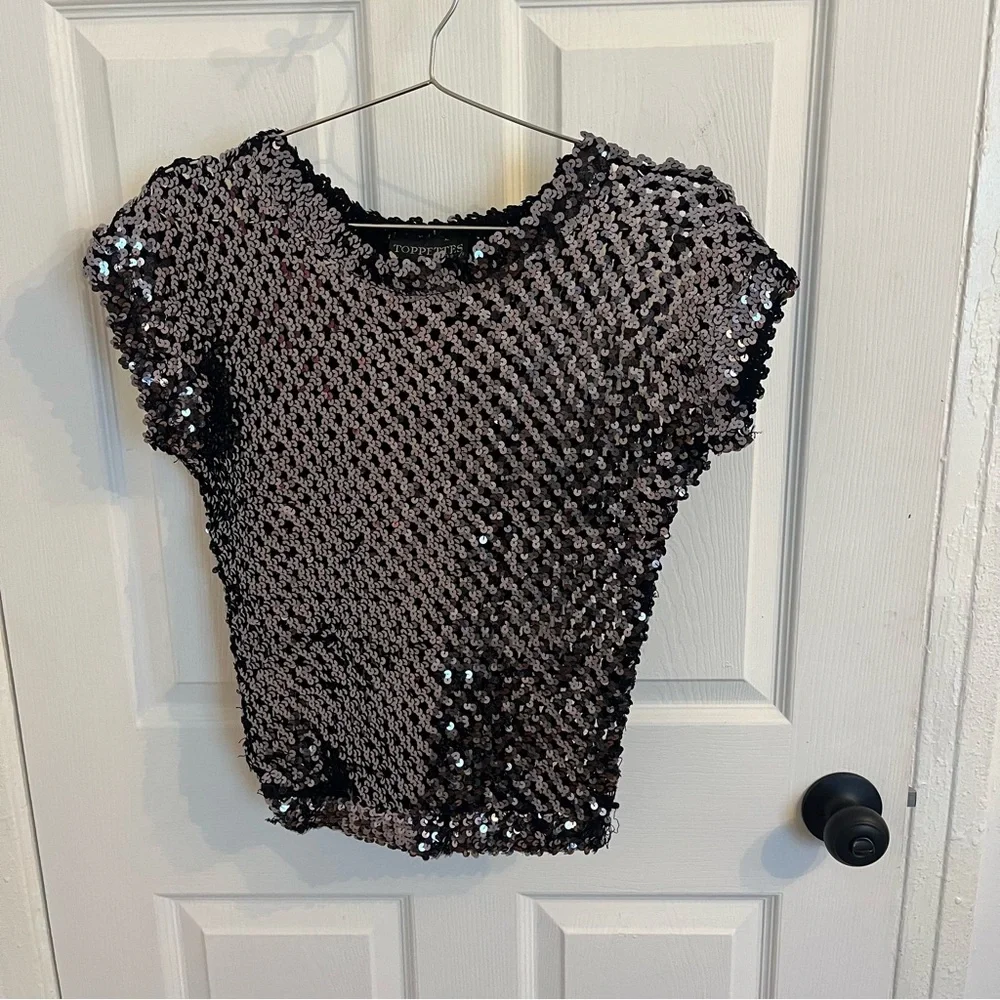 Vintage Toppettes Sequin Blouse - Picture 1 of 5